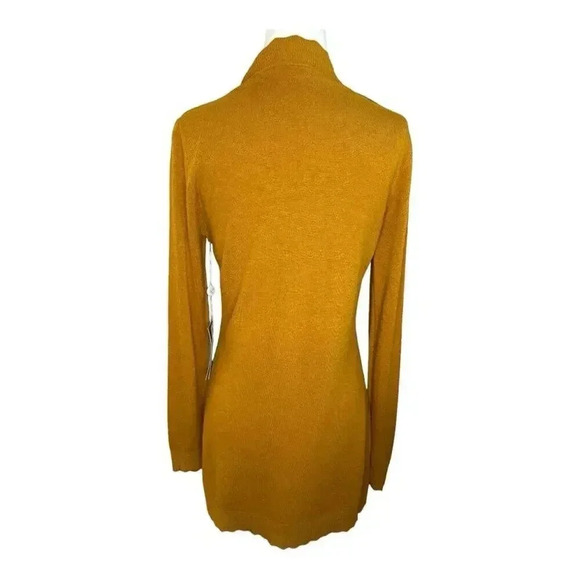 NEW Evolution by Cyrus Women's XS Petite Scallop Edge Open Brown Cardigan‎ NWT - Picture 3 of 8